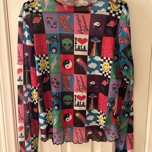 Dressed in LALA Multicolor Graphic Top